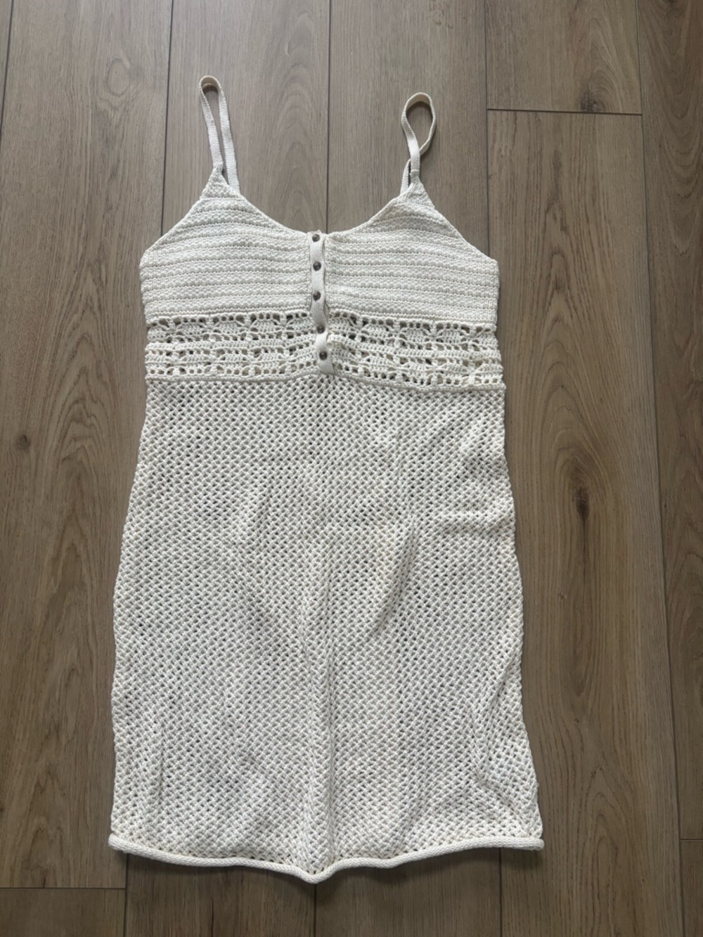 NWT Aerie Cream Crochet Swim Coverup Dress